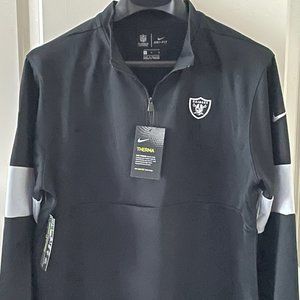Nike L Black LV Raiders Therma LS On Field Jacket